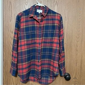 Madewell oversized ex-boyfriend flannel plaid, cozy